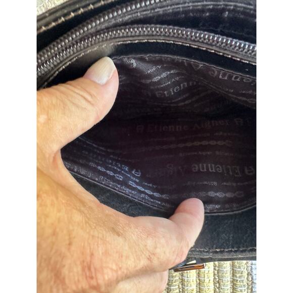 Vintage Y2K Etienne Aigner Black Patent Shoulder Bag - Picture 3 of 4